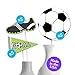 Big Dot of Happiness Soccer Party Centerpiece Decorations - 15-Piece Table Toppers Set, Sports Theme Baby Shower Birthday Party Decor, Soccer Ball Cleats Banner Design, Multi-Purpose DIY Celebration