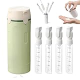 4 in 1 Travel Dispenser Bottle Portable Containers for Shampoo Lotion Conditioner Cream Leak Proof Travel Size Containers Refillable Leak Proof Squeezable Pump Bottles (Green)