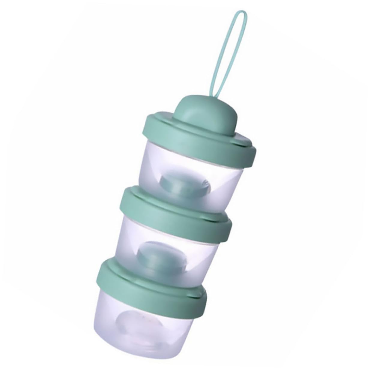 Milk Powder Box with Compartments Formula Dispenser Portable Snack Organizer Safe PP TPE Material Stackable Feeding Container for Nutrition Storage