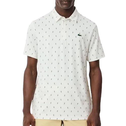 Polo de Golf Blanc Homme Lacoste regular fit protection UV, Blanc, M