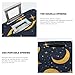 Yaxongx Moon Stars Pattern Travel Luggage Cover Washable Suitcase Cover Elastic Fashion Stretch Suitcase Protector Travel Anti-Scratch Baggage Covers Fits 25-28 Inch Luggage