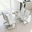 Glass Table+modern White Chair