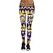 Femmes Gym Pilates Yoga Pantalons, Femme Fashion Arbre de Noël Rennes Canne Canne Snowflake Print Pantalon de Yoga Plus Taille Casual Respirant Tummy Control Gym Leggings Running Fitness Collants Pila