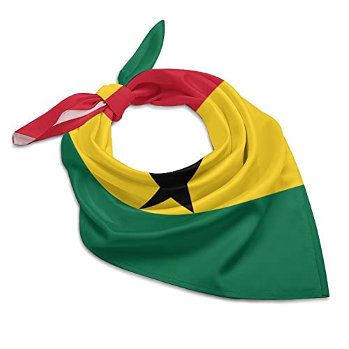 Ghana Flag Kerchief Square Silk Like Scarf Print Turban Bandanas Party Favor Scarf Headband Handkerchiefs