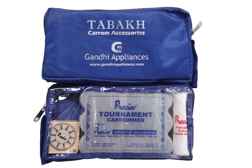 T TABAKH Carrom Board Preciso 12mm 29in x 29in miniatura 2