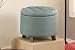Poundex B0183K9SCY Ottoman, Light Blue