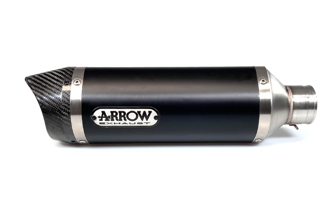 Arrow Auspuff Thunder Aluminum Dark Silencer mit Carbon End Cap für Honda CB 650R (2019-2023)