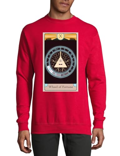Pull coton rouge Wheel of Fortune Tarot idée cadeau anniversaire