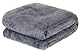 Brandsseller Felldecke Kuscheldecke Nerzfelloptik - 150 x 200 cm | 1150g - Anthrazit