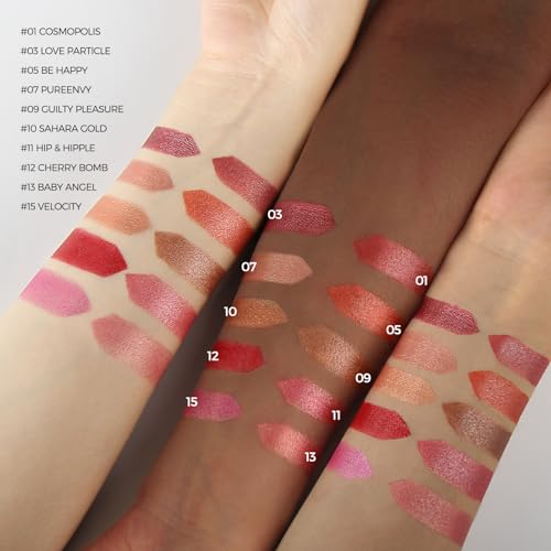 Anglicolor ES-PMB-5 Glitter Lipstick High Impact Lipcolor,Pink Lipstick Moisturizing Creamy Formula,Metallic Lipstick thumb #4