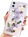 Produktbild AMART für iPhone 12/ iPhone 12 Pro Hülle Blumen, Durchsichtig Echte Getrocknete Blumen HandyHülle Transparente Weich Silikon Frauen Mädchen Schutzhülle für iPhone 12/12 Pro(6,1"NUR)(Navy Blume)