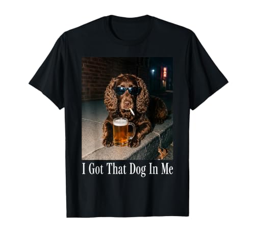 I Got that Dog in Me Cool Boykin Spaniel Beer Dog Funny T-Shirt, Men, Black, 3X-Large