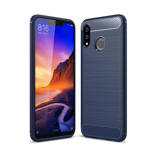 SCL Hülle Für Samsung Galaxy M20, Handyhülle Exquisite Serie-Carbon Design Schutzhülle mit Anti-Kratzer & Anti-Stoß Absorbtion Technologie für Samsung Galaxy M20 -Blau