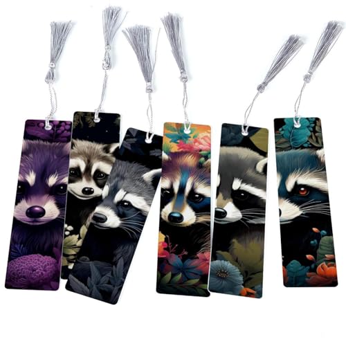 Marque-page raton laveur lot de 6 le cadeau parfait pour amoureux des livres