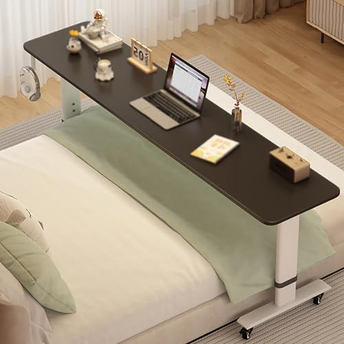 Table de lit réglable avec roulettes pour lit King Size transversal