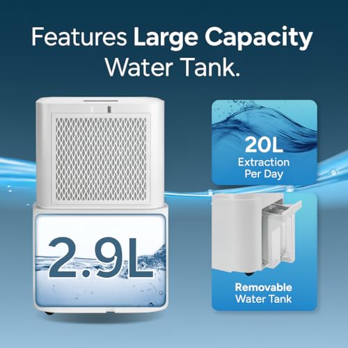 Devola 20L Dual Dehumidifier & Air Purifier With H13 Hepa Filter With Pm 2.5 Air Quality Sensor, UV-C Lamp, & Ionizer, Ideal Dehumidifiers For Home (DVHA20L) - 7