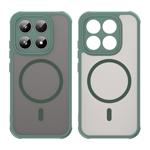Image of Compatible with Xiaomi 17 Case Cover,Compatible with MagSafe,Anti-Fall,Compatible with Xiaomi 17 5G 25113PN0EC Cell Protective Phone Case Green