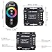 RGB LED Dimmer Switch, Dimmer Switch with RF Remote Controller PWM DC 12V-24V 18A Switch Dimmer for 5050 3528 RGB LED Strip Light