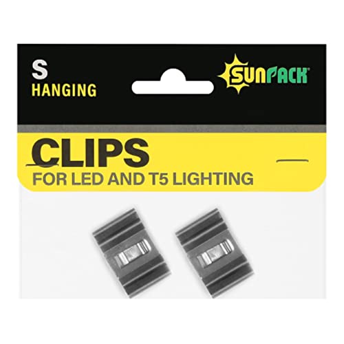 SUNPACK Hanging Metal S Clips, Silver (2 Per Pack) - Made for Hanging LED or T5 Grow Lights, Use for Greenhouses or Indoor Gardening
