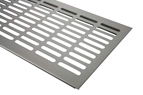 Preisvergleich Produktbild Aluminium Lüftungsgitter Stegblech Edelstahl Optik eloxiert Höhe 130mm x 1000mm