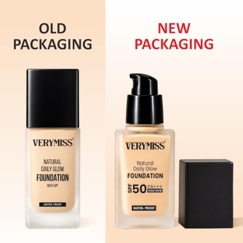 Image of Verymiss Daily Glow Liquid Foundation-03 Beige I Smooth Application I Full Coverage Blendable I Normal to Oily Skin I Vegan I Best Foundation for Women I 30ml