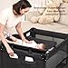 ANGELBLISS Baby Bassinet Bedside Crib, Pack and Play with Mattress, Diaper Changer, One-Push Setup Playards from Infants to Toddlers (Balck)