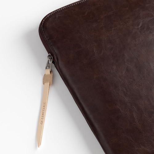 Image of Comfyable Slim Protective Laptop Sleeve Compatible with 13 /13.3 /14 Inch MacBook Air & MacBook Pro, Mac Travel Case, Laptop Pouch, Slim PU Leather Cover M4 /M3 /M2 /M1 2025-2021, Briarwood