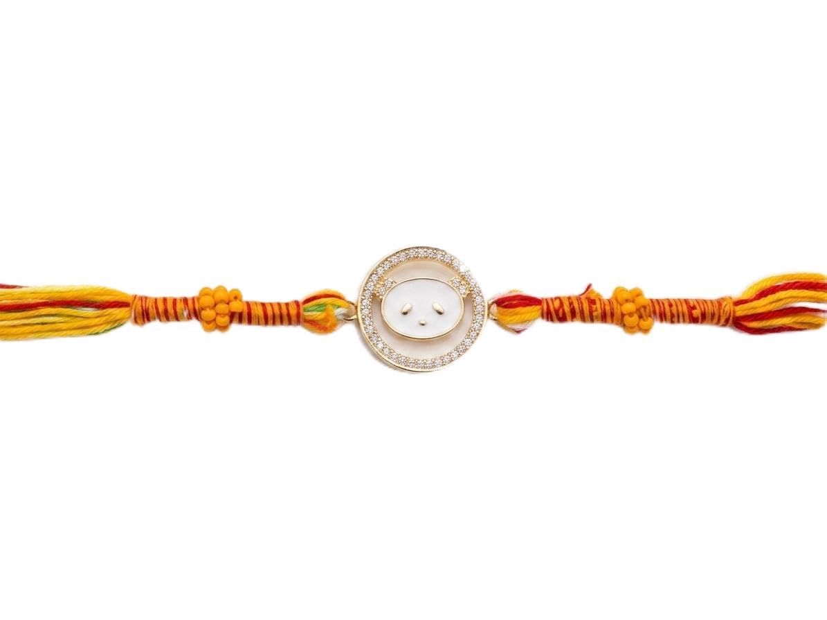 Cute Enamel Panda Kids Designer Rakhi for Little Brother – Includes Personalised Greeting Card, Sandalwood Tilak, Roli & Chawal Packets in Eco-Friendly Gift Box-image-40