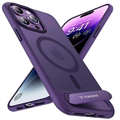 TORRAS Ostand L1 für iPhone 14 Pro Max Hülle mit Flügelständer Kompatibel mit MagSafe-Zubehör 3,66m Zertifizierte Militä...