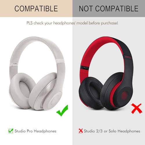 Repuestos de Almohadillas para Beats Studio Pro Auriculares | Almohadillas Studio Pro con Cuero Proteico y Adhesivo Fuerte (Color Sandstone) miniatura 2