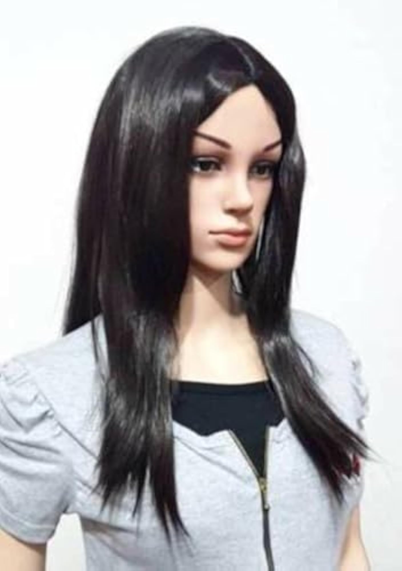 Full Head Black Wig, Natural Look