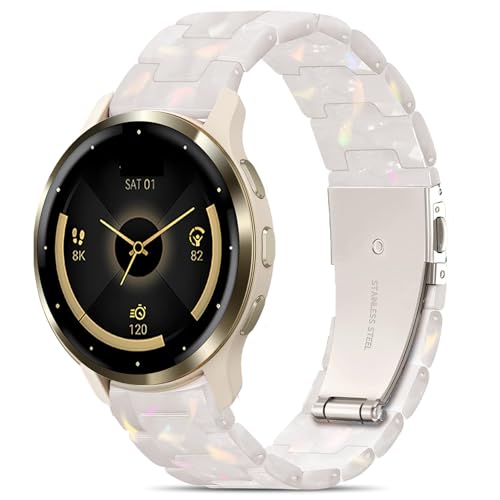Compatible with Garmin Venu 3s Watch Band Resin 18mm Strap Compatible for Garmin Venu 2s/Forerunner 265s/255s/Vivoactive 4s/Vivomove 3s Wristband Bracelet Replacement with Stainless Steel Buckle