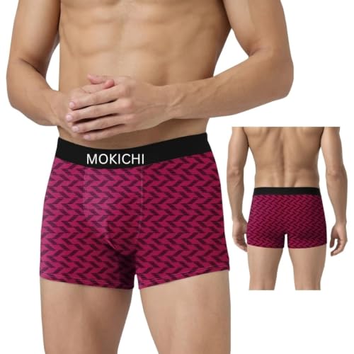 Image of Men's Printed Boxer Briefs | Stretchable Trunks with Comfortable Elastic Waistband | Multicolour Innerwear Pack of 5