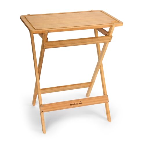 barbecook Tavolo da Barbecue per Esterni in Resistente bambù, tavoli da Picnic, per Barbecue, 70x43x81cm