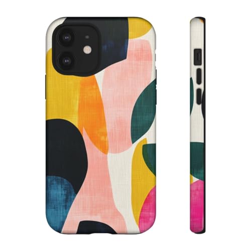 Coque iPhone 12 rigide mate bleu contre les chocs et traces de doigts