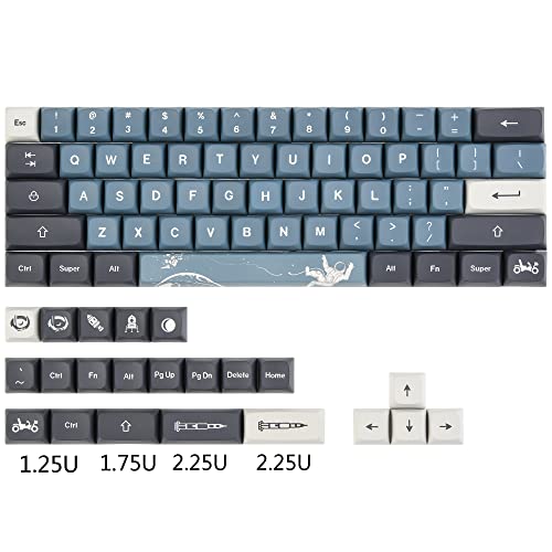 Image of Surmen XDA Keycaps Dye-Sublimation 60% Custom Keycaps 60 Percent for Cherry MX Switches Mechanical Keyboard (Apollo)