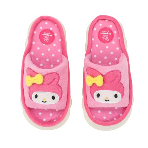 Bioworld My Melody 3D Character Face Art Women's Pink Open-Toed Slide Slippers2