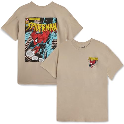 Marvel Mens Graphic T-Shirts - Avengers Spiderman Captain America Short Sleeve Crewneck Graphic Tee Shirt for Men (S-XL)