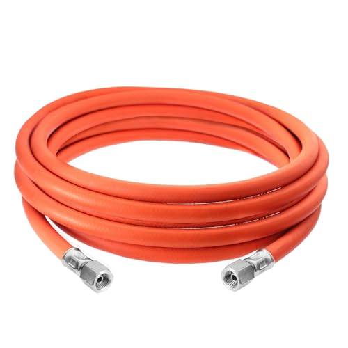 DOMINOX Industrial Gasschlauch 300cm mit Schelle 2×3/8 lks, Propan/Butan Gasschlauch 3m G3/8’’ x G3/8’