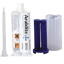 Araldite 2015-1 Toughened Epoxy Gel for SMC, GRP Fiberglass - 50ml/1.7oz w/Caulk Gun Adapter Kit