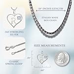 Sterling Silver Heart and Letter A-Z Personalized Birthstone Necklace with 18" Box Chain Necklace - Heart & Letter - Handcrafted Jewelry - Made In USA, Birthday Jewelry for Wife, Girlfriend, Mom, & Her - Image 3