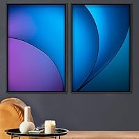2 Piece Framed Canvas Wall Art Vibrant Surface Canvas Prints Home Artwork Decoration for Living Room,Bedroom - 16
