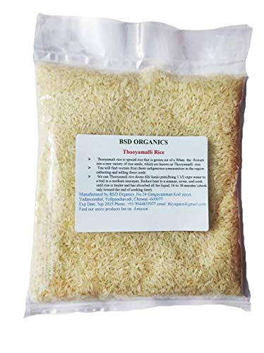 BSD Organics Thooyamalli Rice (5 Kilogram / 11 Pound)