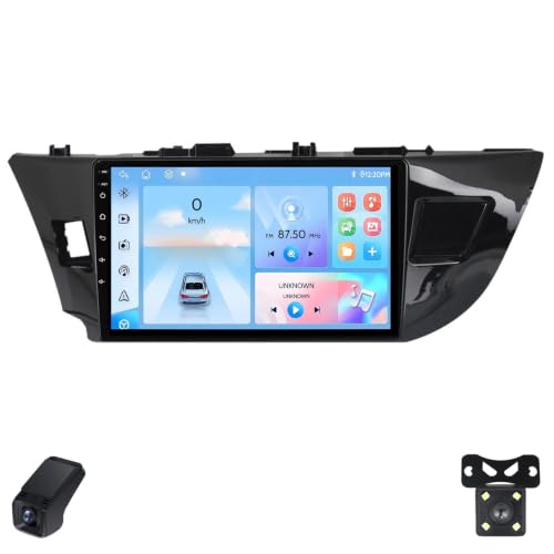 Genérico Autorradio Android 15.0 para Toyota Corolla 11 2012-2016 con CarPlay y Pantalla táctil de 9 Pulgadas, resolución 1280×720, Control Remoto, Bluetooth 5.0, Radio FM/AM/RDS/Wi-Fi/4G LTE/GPS/ADA