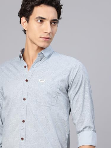 Image of Majestic Man Pure Cotton Slim Fit Printed Casual Shirt for Men