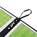 Tobefore Portable PU Leather Cover Soccer Coaching Clipboard Tactical Magnetic Board Kit with Dry Erase, Marker Pen, Magnet Buttons, Color Football Board