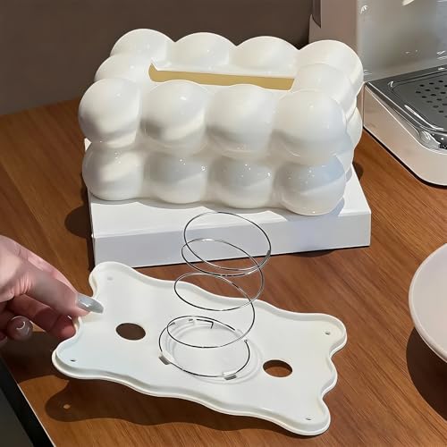 Zuckerwatte Box für Taschentücher - 20 x 13.5 x 8.7 cm Tücherbox in Wolkenform, Taschentuchbox Bubble, Praktische Tissue Box, Tücherbox Taschentuch Boxen für Schlafzimmer, Badezimmer, Wohnzimmer