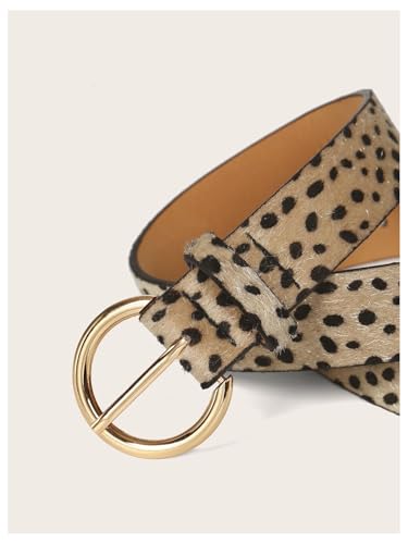 Women's Leopard Print Genuine Leather Belt Fashion Waist Belt3