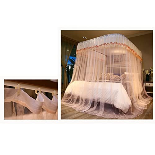 Mosquitera de Doble Capa Rosa para Dormir sin Interrupciones en Cama Grande 3