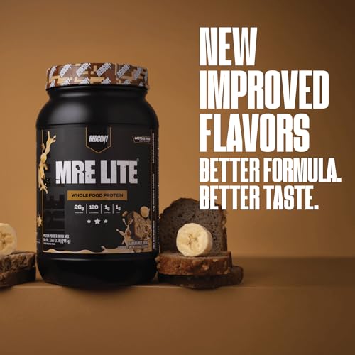 Image of REDCON1 MRE LITE Whole Food Protein Powder, Banana Nut Bread - Lactose Free & Sugar Free Meal Replacement with Animal Protein Blends - Easy to Digest Formula - Only 1g Carb per Serving (30 Servings)
